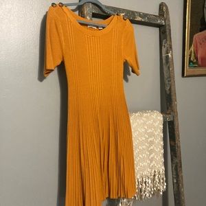 Mustard Yellow Knit Dress